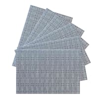 Set of 6 Marquis Powder Woven Vinyl Placemats, 13x18