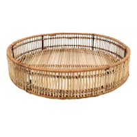 Found & Fable Round Bamboo Tray