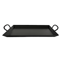 Found & Fable Black Metal Serving Tray with Handles