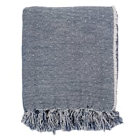 Ty Pennington Blue Reversible Woven Throw Blanket, 50x60
