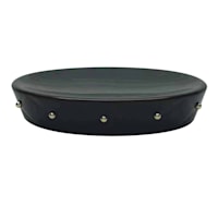 Providence Black & Gold Quilted Ceramic Stud Soap Dish