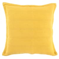 River Yellow Ribbed Throw Pillow, 20"