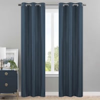 Honeybloom Sedgwick Navy Blue Blackout Curtain Panel, 95"