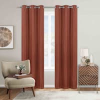 Honeybloom Cameron Spice Herringbone Blackout Curtain Panel, 84"