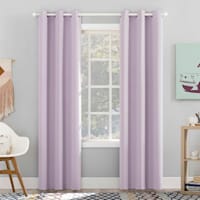 Tiny Dreamers Lyle Purple Blackout Grommet Curtain Panel, 84"