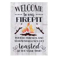Welcome to our Firepit Garden Flag, 18"
