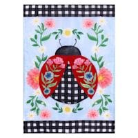 Patterned Ladybug Garden Flag, 18"