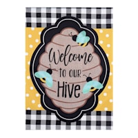 Welcome To Our Hive Garden Flag, 18"