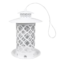 Providence Metal Bird Feeder, White