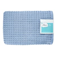 Tiny Dreamers Blue Grid Cotton Bath Towel, 27x52
