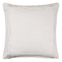Providence White Four Corner Frame Stitch Cotton Throw Pillow, 20"
