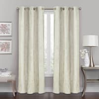 Natural Chenille Blackout Grommet Curtain Panel, 84"