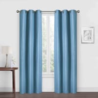 Morrison Blue Blackout Grommet Curtain Panel, 84"