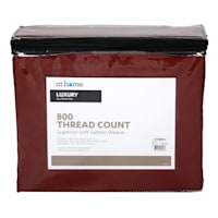 4-Piece Red 800 Thread Count Luxury Sateen Sheet Set, King