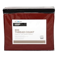 4-Piece Red 800 Thread Count Luxury Sheet Set, Queen