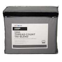 4-Piece Silver 1200 Thread Count Cool Touch Luxury Sheet Set, King