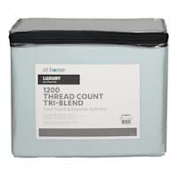 4-Piece Blue 1200 Thread Count Tri-Blend Luxury Sheet Set, King