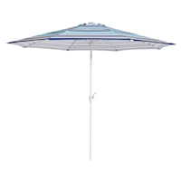 Ty Pennington Blue Striped Outdoor Crank & Tilt Umbrella, 9'