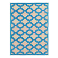 Torino Turquoise Trellis Area Rug, 5x7