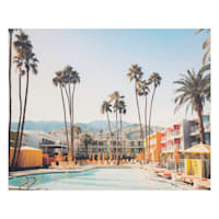 Hotel Palm Trees Canvas Wall Art, 20x16
