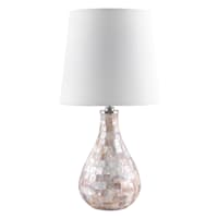 Capiz Small Table Lamp with Shade, 19.5"