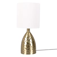 Found & Fable Brass Hammered Metal Accent Lamp with Shade, 19.5"