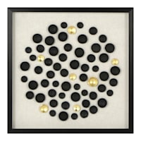 Crosby St. Glass Framed Clay Deco Wall Art, 20"