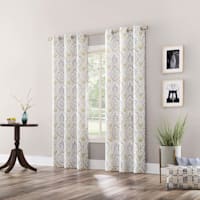 Ferrara Cream Grommet Light Filtering Curtain Panel, 84"