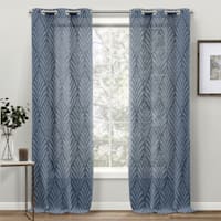 Found & Fable Blue Sheer Curtain Panel, 84"
