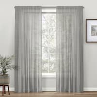 Found & Fable Claremore Grey Sheer Curtain Panel, 84"