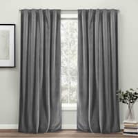 Providence Grey Velvet Light Filtering Curtain Panel, 84"