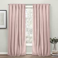 Providence Blush Pink Velvet Light Filtering Curtain Panel, 84"