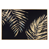 Providence Framed Foiled Palm Wall Art, 24x36