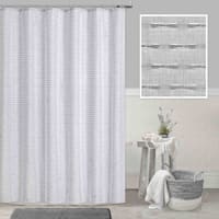 Found & Fable Grey Woven Shower Curtain, 72"