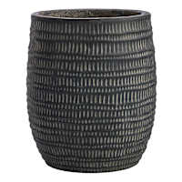 Ancient Black Round Planter, Medium