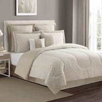 8-Piece Casey Almond Essential Comforter Set, Queen