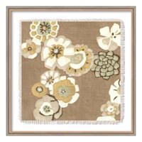 Honeybloom Glass Framed Floral Print Wall Art, 21"
