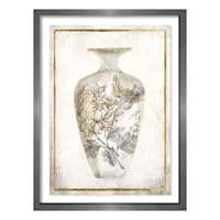 Providence Glass Framed Vase Print Wall Art, 19x25