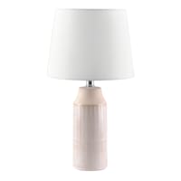 Honeybloom Natural Textured Ceramic Accent Lamp with Shade, 18"