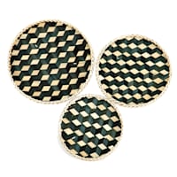Found & Fable 3-Piece Woven Bamboo Basket Wall Art