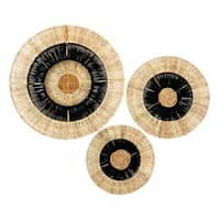 Tracey Boyd 3-Piece Geo Seagrass Round Wall Baskets