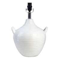 RIBBED CERAMIC HANDLE LAMP 17IN