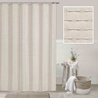 Found & Fable Natural Ticking Stripe Shower Curtain, 72"