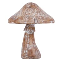 Honeybloom Rustic Mushroom Outdoor Garden Statue, 8"