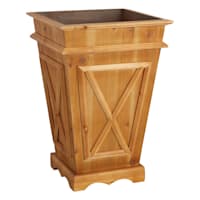 Providence Classic Natural Wood Outdoor Planter, Large