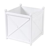 Providence White Wooden Outdoor Planter, Medium
