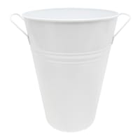 Willow Crossley Tall White Metal Outdoor Planter, Small