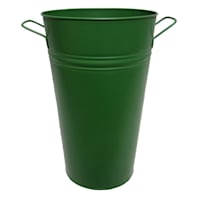 Willow Crossley Tall Green Metal Outdoor Planter, Medium