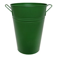 Willow Crossley Tall Green Metal Outdoor Planter, Small