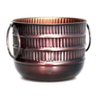 Bronze Metal Handle Outdoor Pot, Large